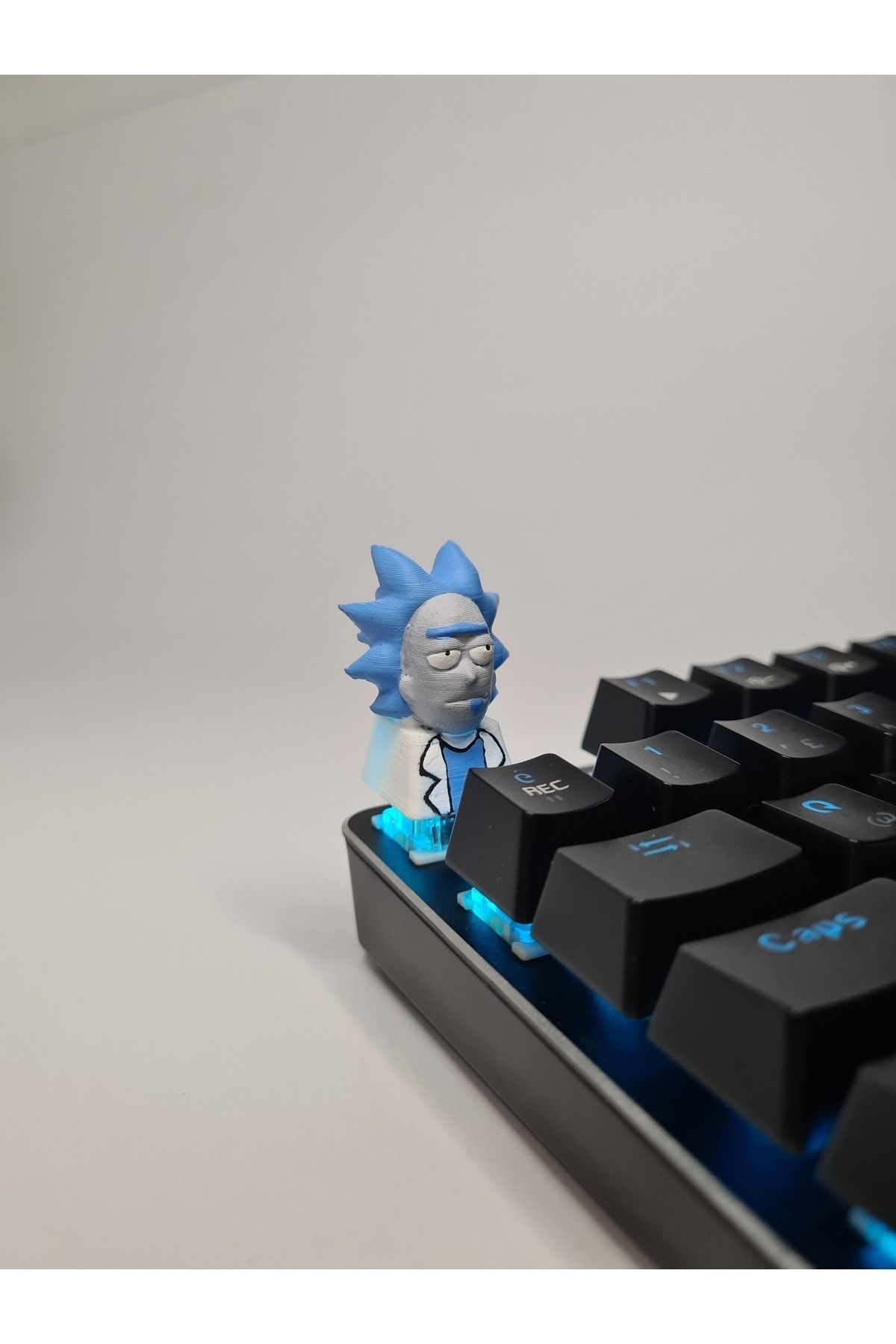 ztakeycaps Rick And Morty Keycaps Klavye Tuşu Gamer Aksesuar Figür Oyuncu Klavyesi Mekanik Klavye