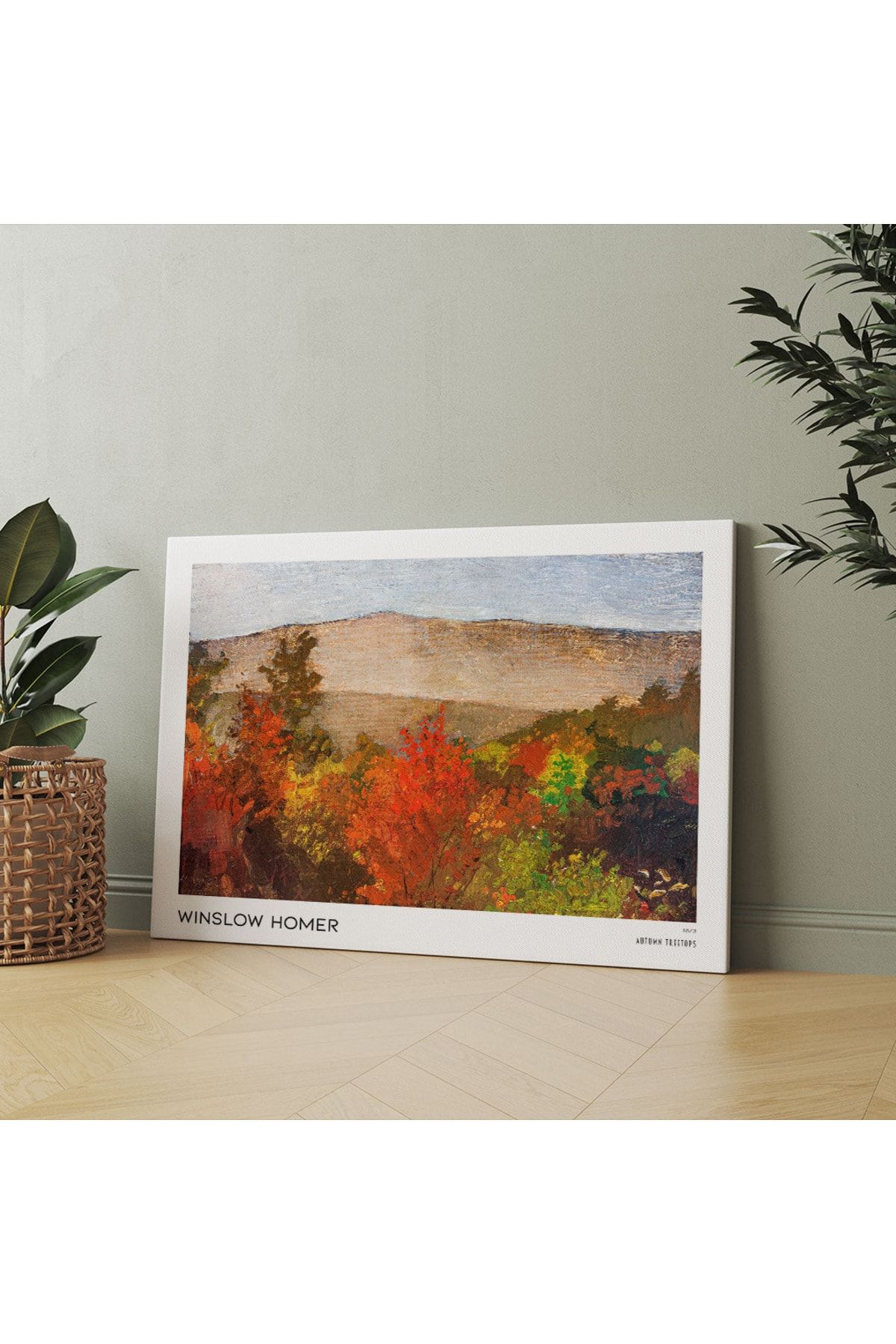 AyBuldum Winslow Homer Sonbahar Ağaç Tepeleri Kanvas Tablo
