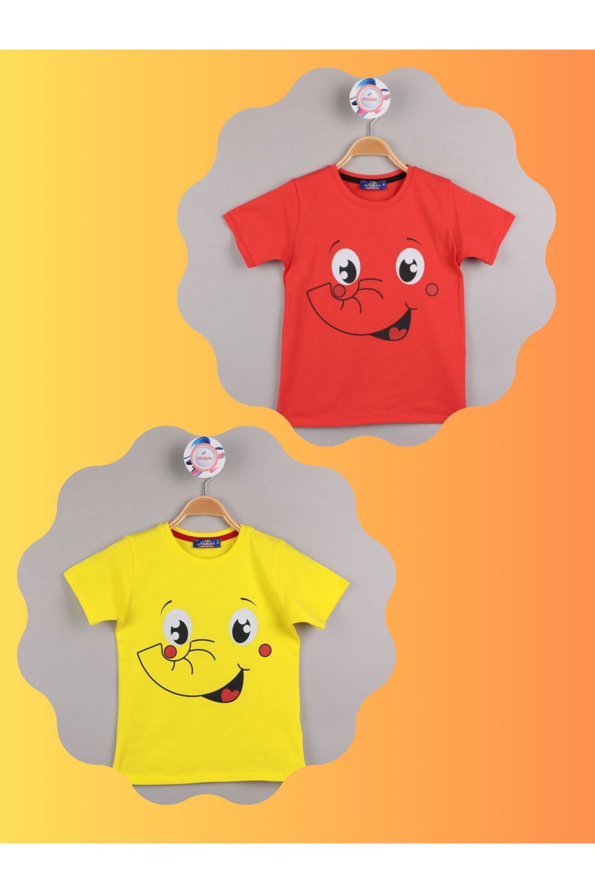 edoy Kısa Kollu Tshirt / Tshirt Takım Erkek Yazlık Set Baskılı Bebek Takım Pamuklu