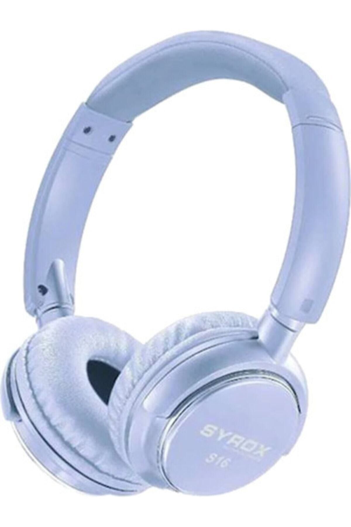 Syrox Kulaküstü Kablosuz Bluetooth Kulaklık Hafıza Kartı Girişli S16