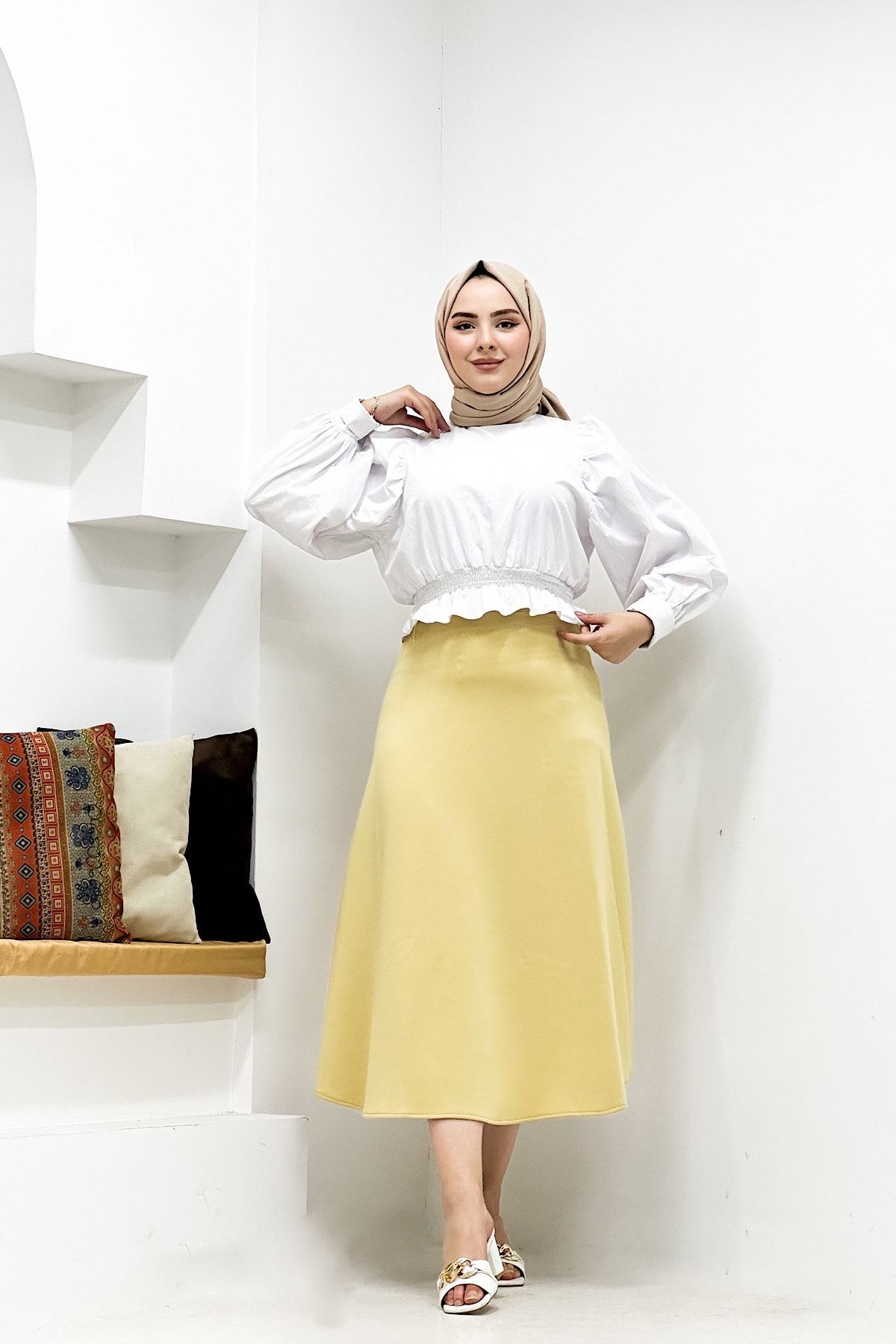 CNG MODA Arkası Fermuarlı Scuba KloşE tek