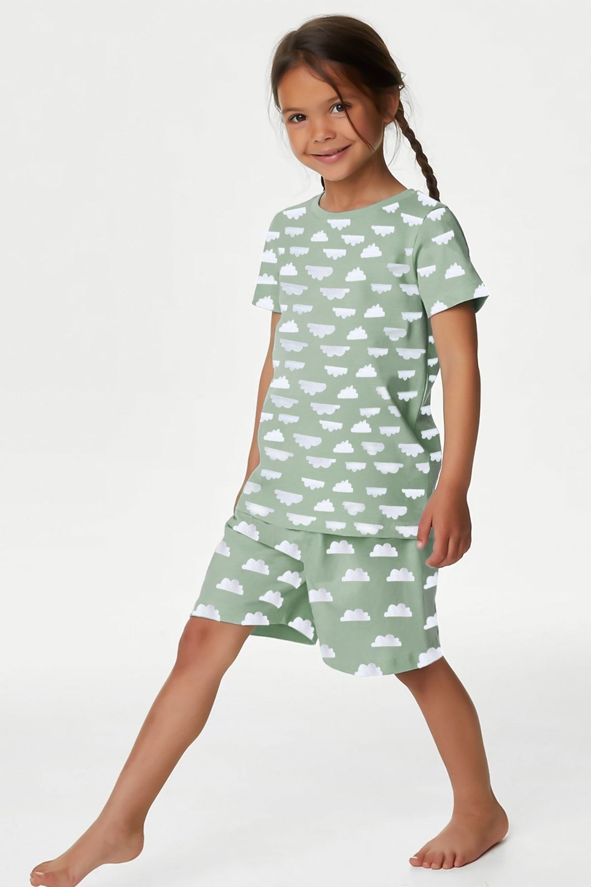 Lilabio %100 Organik Pamuk Kız Çocuk Pijama Takımı