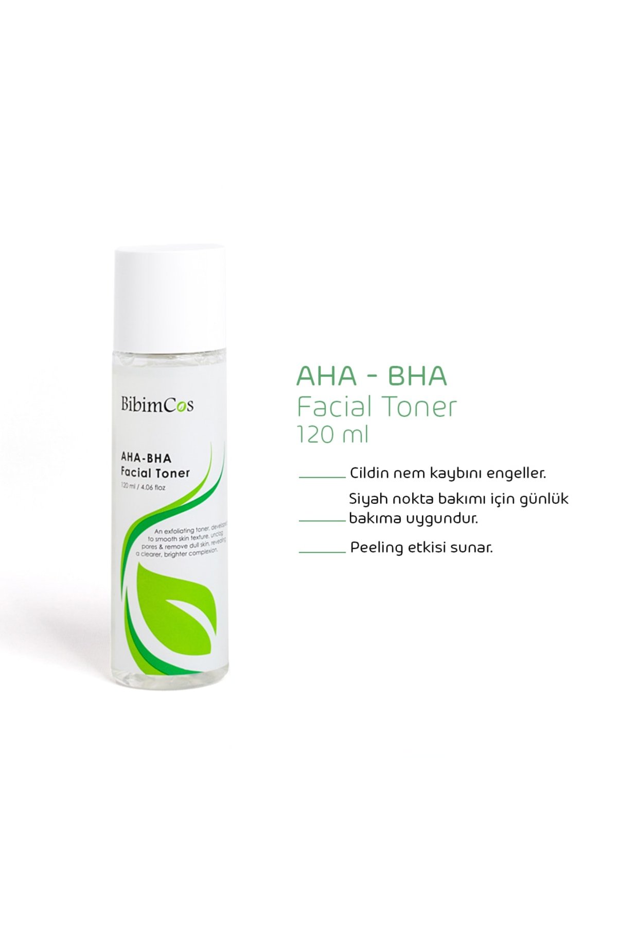 BibimCos AHA-BHA Gesichtswasser – Peelt & Reinigt Poren, Vegan, Für Alle Hauttypen, 200 Ml
