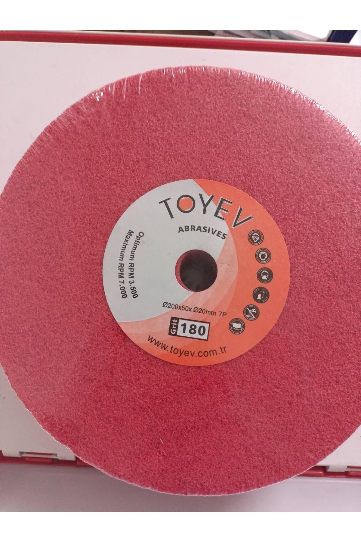 Toyev Zenflex 200mmx50mm Göbek 20mm 7p Bıçak Bileme Disk Skoc Bileyici Sıkıştırılmış Skoç