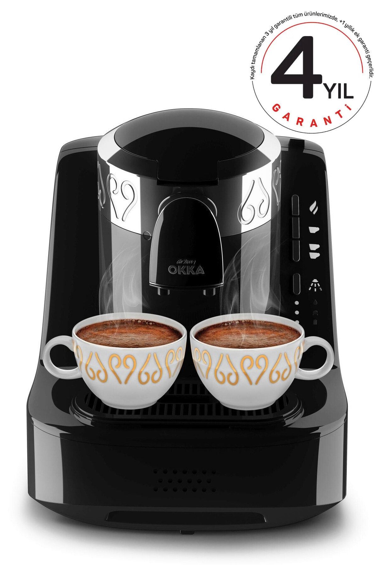 Arzum Ok002 Okka Otomatik Türk Kahve Makinesi - Krom Siyah