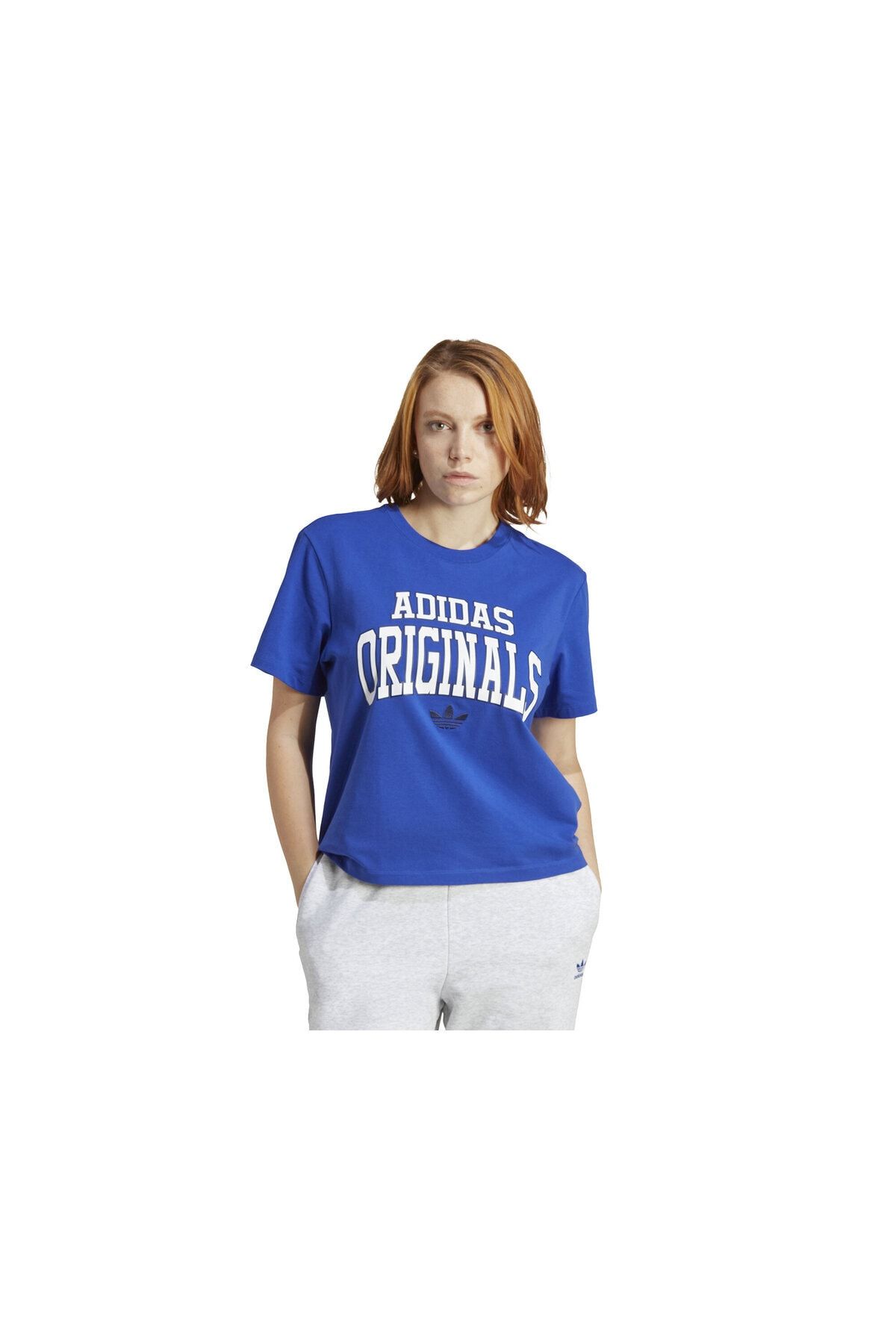 adidas T-Shirt Kadın Günlük Tişört IC5982 Mavi