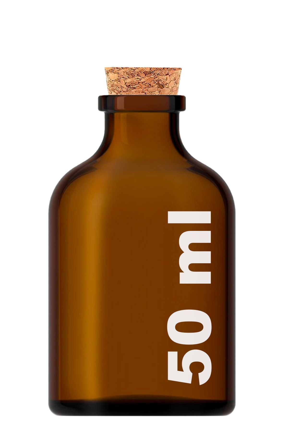 Afra Tedarik 50 ml Amber Kahverengi Şişe Mantar Tıpalı 50 cc Cam Şişe 1 Adet