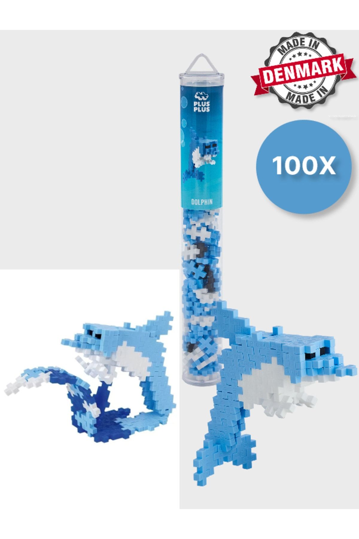 TOYFEST Plus - Plus Minecraft Temalı Silindir Kutuda Dolphin - Yunus Lego Yapı Oyuncağı ( 100 Parça ) 4113
