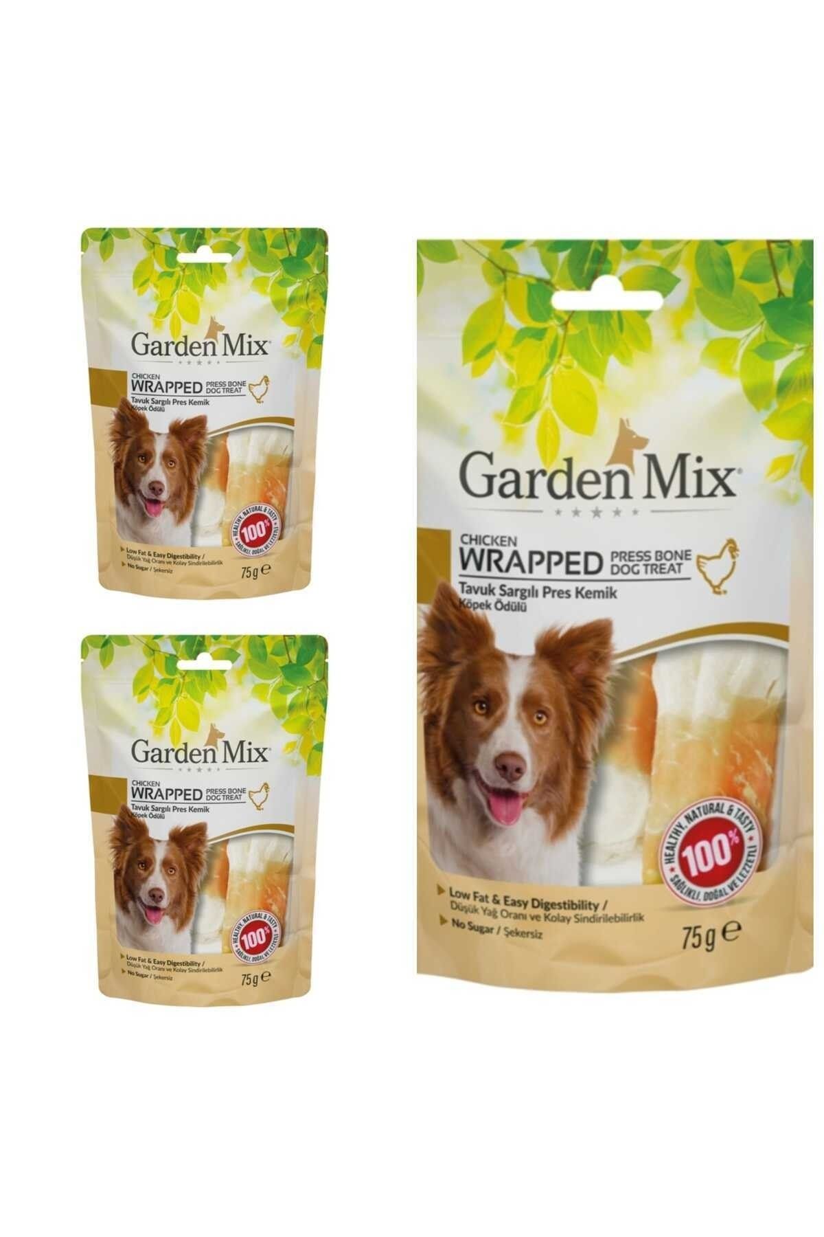 Gardenmix Neo Pet Market Garden Mix Tavuk Sargılı Pres Kemik Köpek Ödülü 75 Gr X 3 Adet