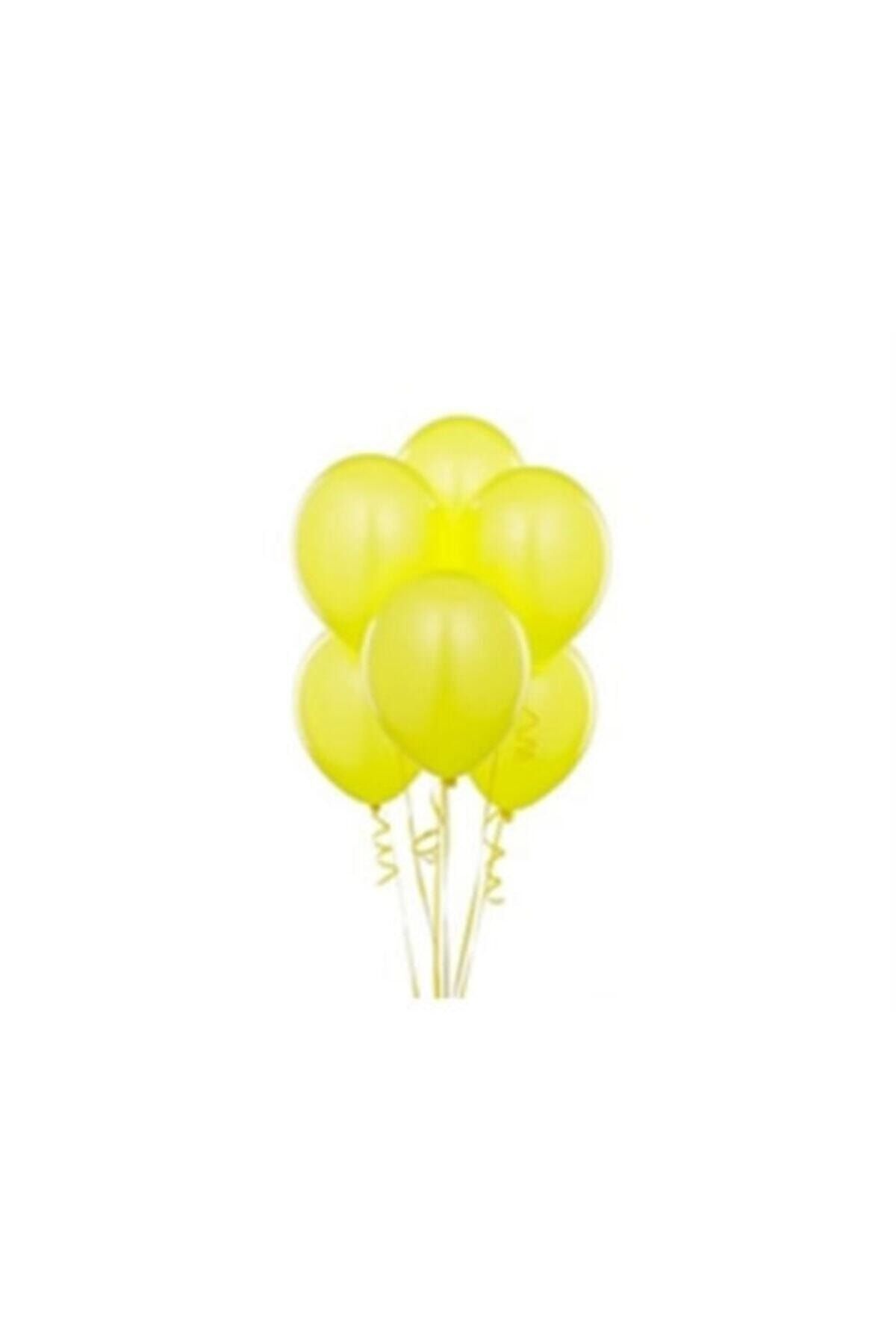 eğlencemarketi 12 Inç Standart Boy Pastel Balon Sarı 100 Adet