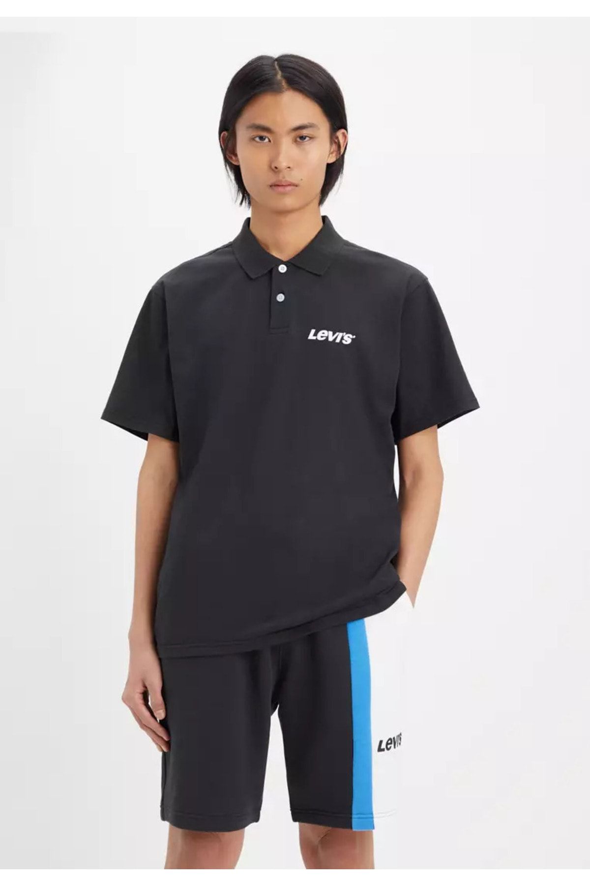 Levi's Erkek Polo Yaka Siyah T-shirt - A6146-0004