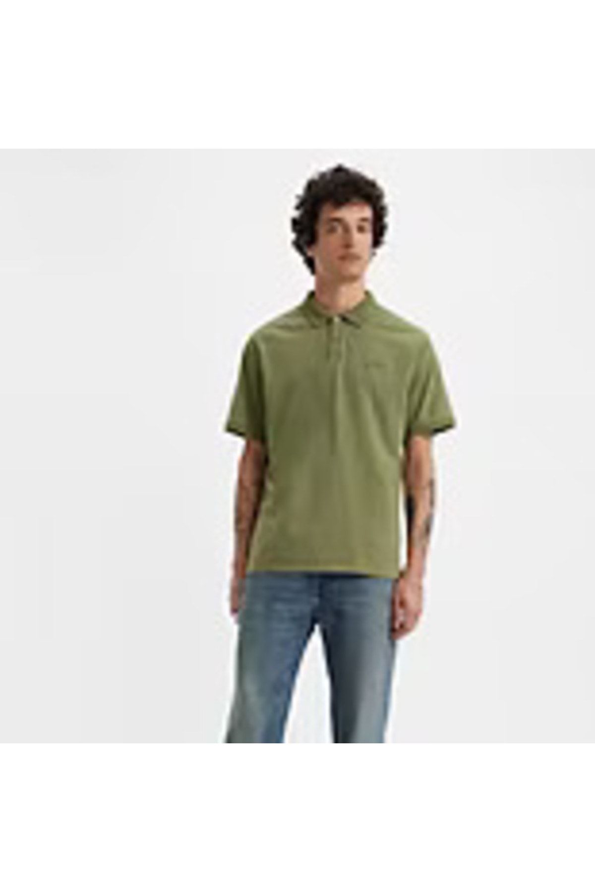 Levi's Erkek Polo Yaka Yeşil T-shirt - A6735-0003