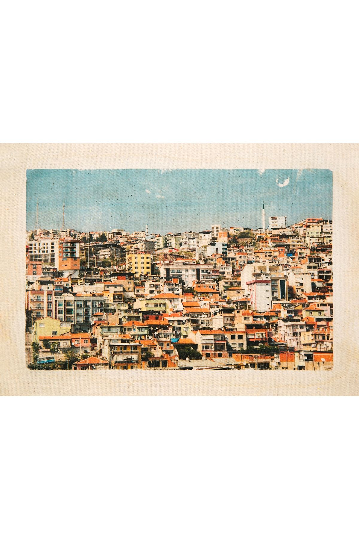 Artoloji Dilara Arkan-Labirent-2018-Kumaş Üzerine Transfer Baskı-22.2x15.2 cm (çerçeveli+paspartulu 33x24 cm)