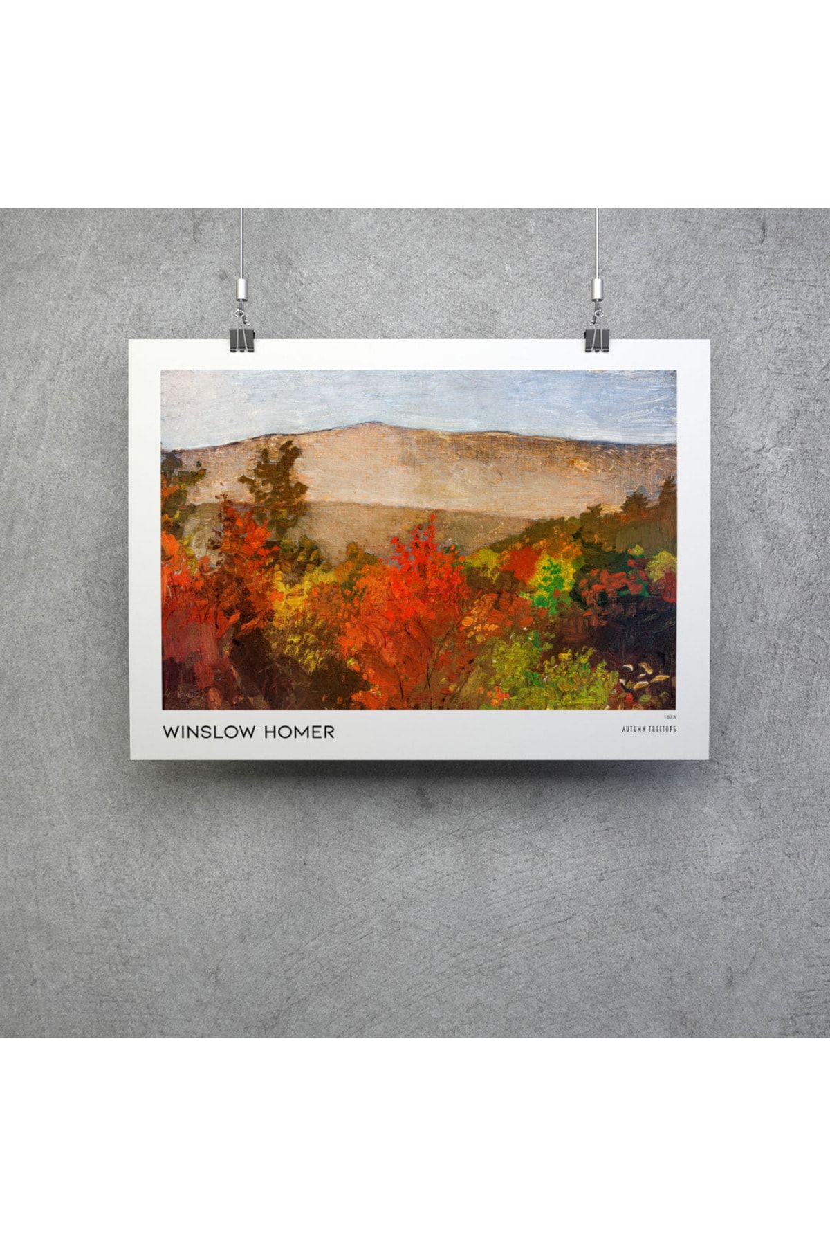 AyBuldum Winslow Homer Sonbahar Ağaç Tepeleri Posteri Çerçevesiz