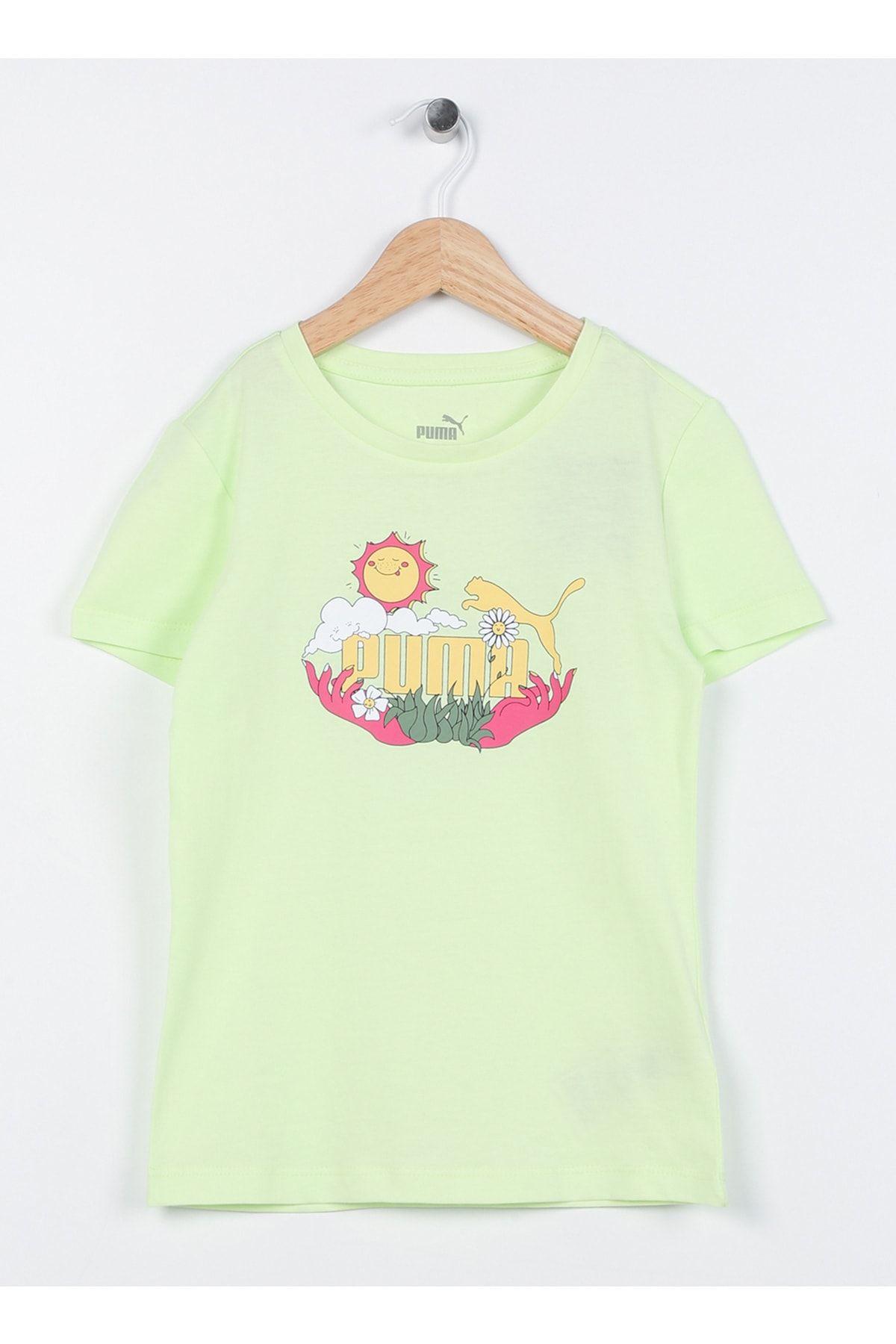 Puma Düz Yeşil Kız Çocuk T-Shirt 67996701 Girl s TEE