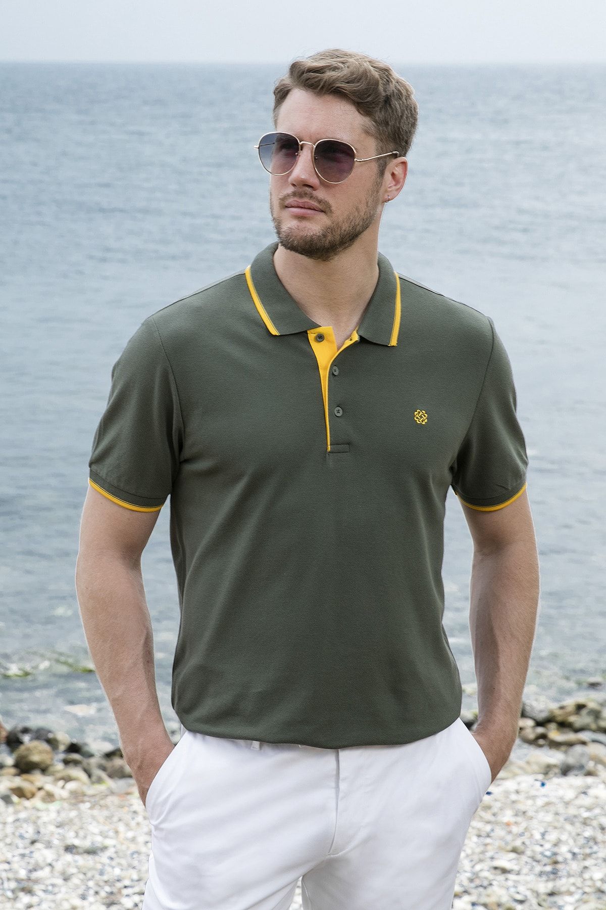 Buratti % 100 Pamuk Düğmeli Slim Fit Erkek Polo Yaka T Shirt 5902118 Tişört