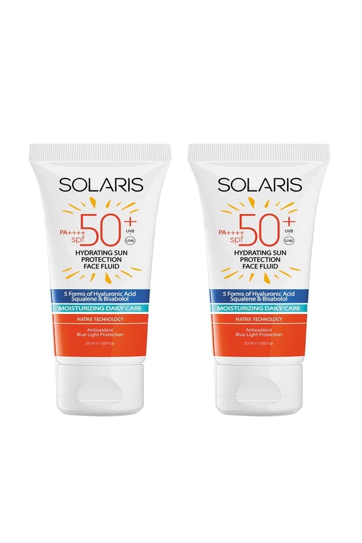 SOLARIS Tüm Cilt Tipleri Için Nemlendirici Kolay Emilen Güneş Kremi Spf 50 (50 ML) X 2 Adet