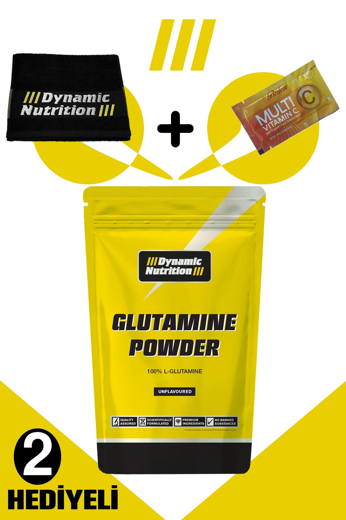 Dynamic Nutrition Glutamine Powder (Saf %100 L-Glutamin) 200 g - 40 Porsiyon
