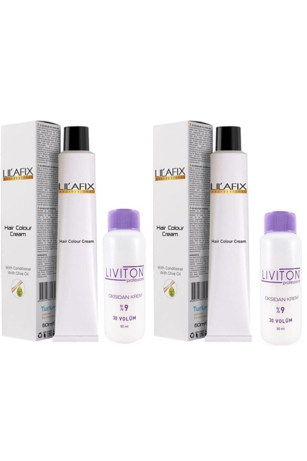 Lilafix 6/37 Bronz Kahve Saç Boyası 60 Ml. ( 2 Adet ) Liviton 30 Volüm Oksidan 60 Ml. ( 2 Adet )