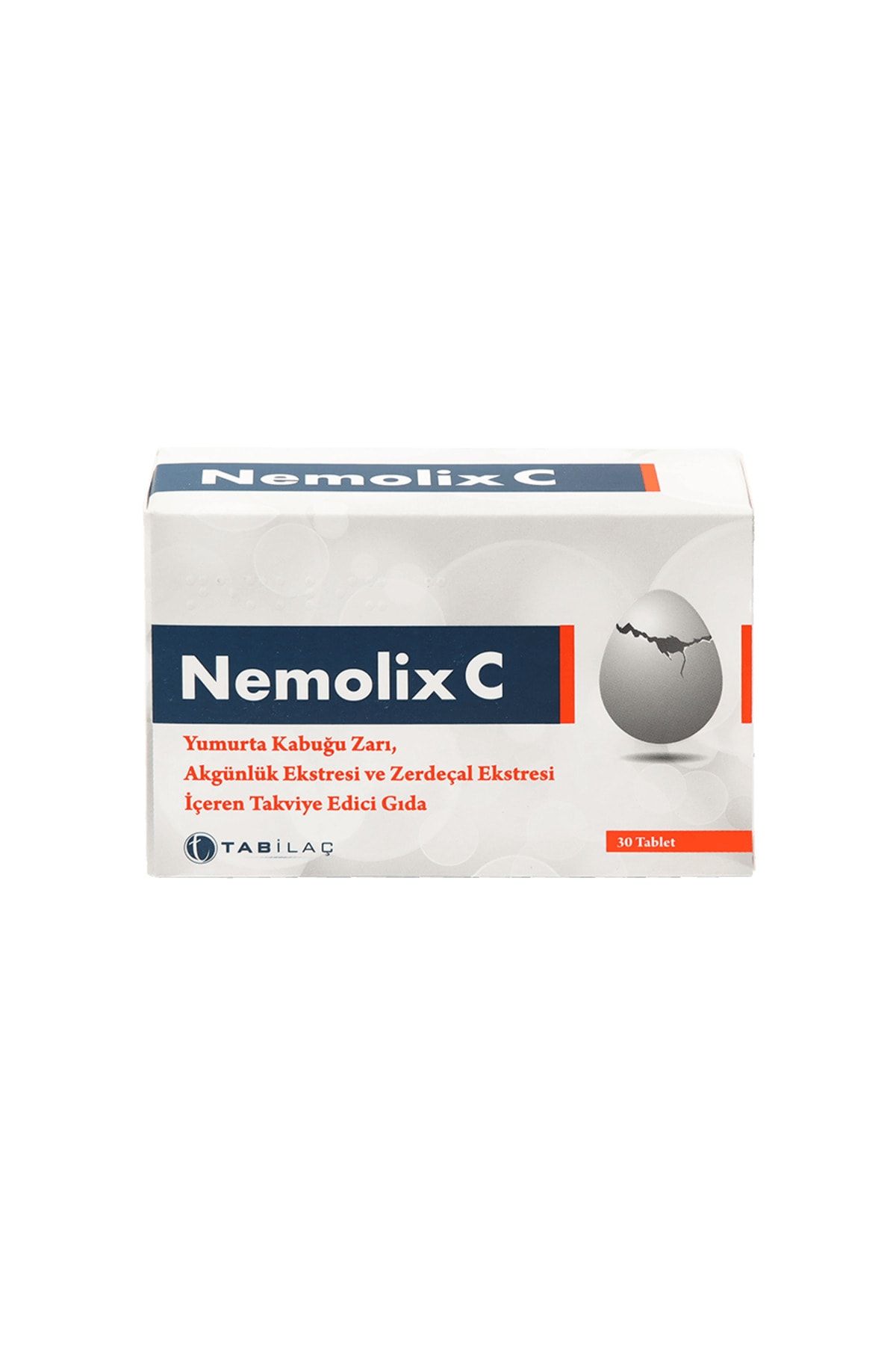 Nemolix C Yumurta Kabugu Zarı 30 Tablet