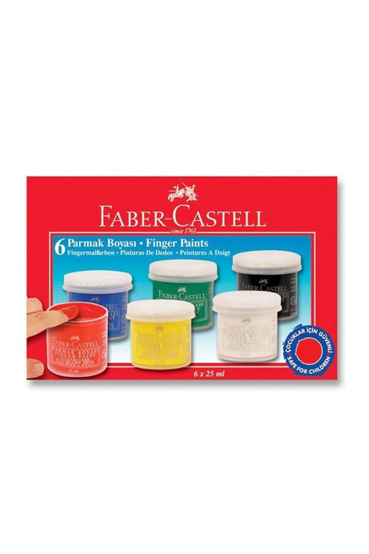 Faber Castell Parmak Boyası 6 Renk 25 ml 1 Paket 6 Lı Parmak Boya Anasınıfı Okul Öncesi Kreş Etkinlik