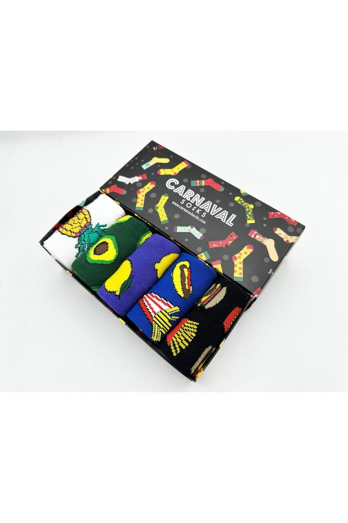 CARNAVAL SOCKS 5'li Fast Food Desenler Tasarım Çorap