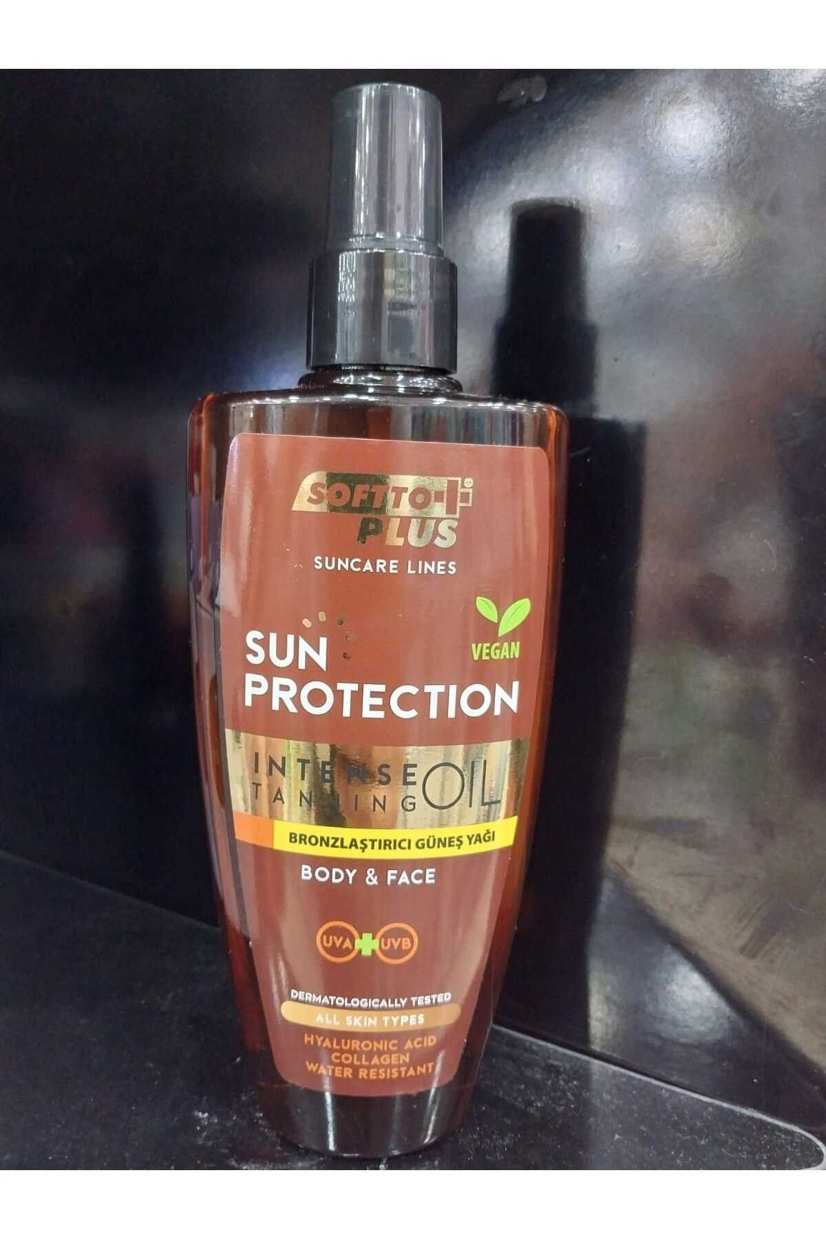 Softto Plus Sun Protectıon Intense Body & Face Tanning Bronzlaştırıcı Vegan Güneş Yagı 200 ML.