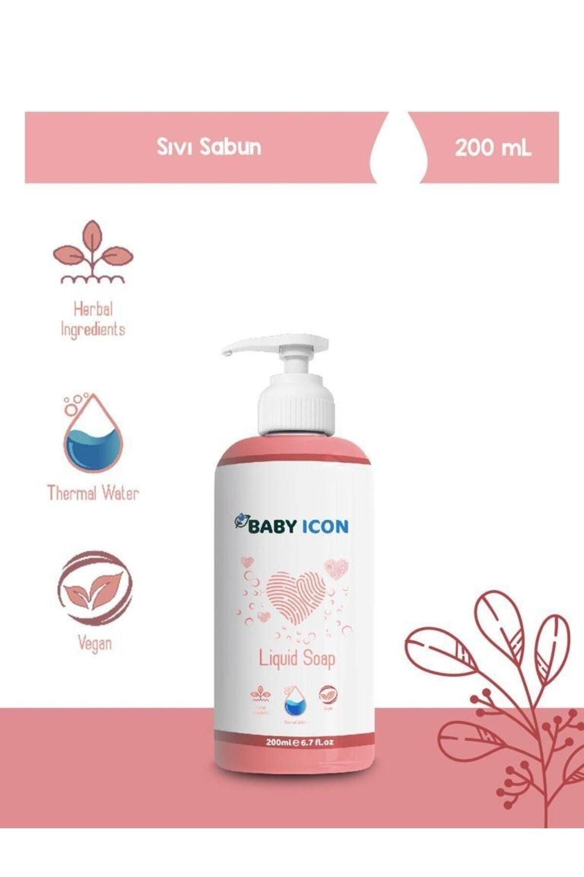 Baby Icon Parfümsüz Doğal Çilek Kokulu Sıvı Sabun 200 ml