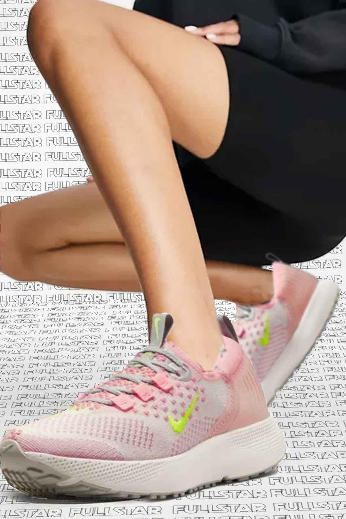 Nike React Escape Run Flyknit Walk Runnig Shoes Yürüyüş Koşu Ayakkabısı Pembe Pudra