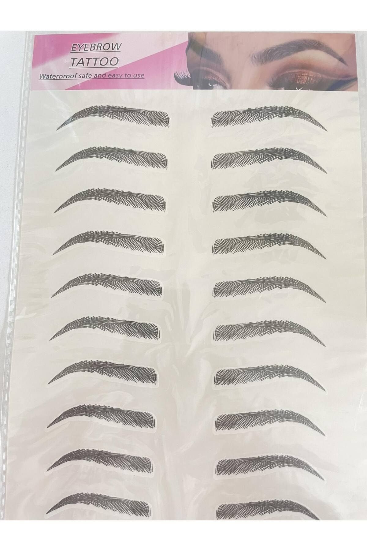 2K Kaş Dövmesi Sticker Kalıcı Suya Dayanıklı Doğal Kaş Kalemi Dövme