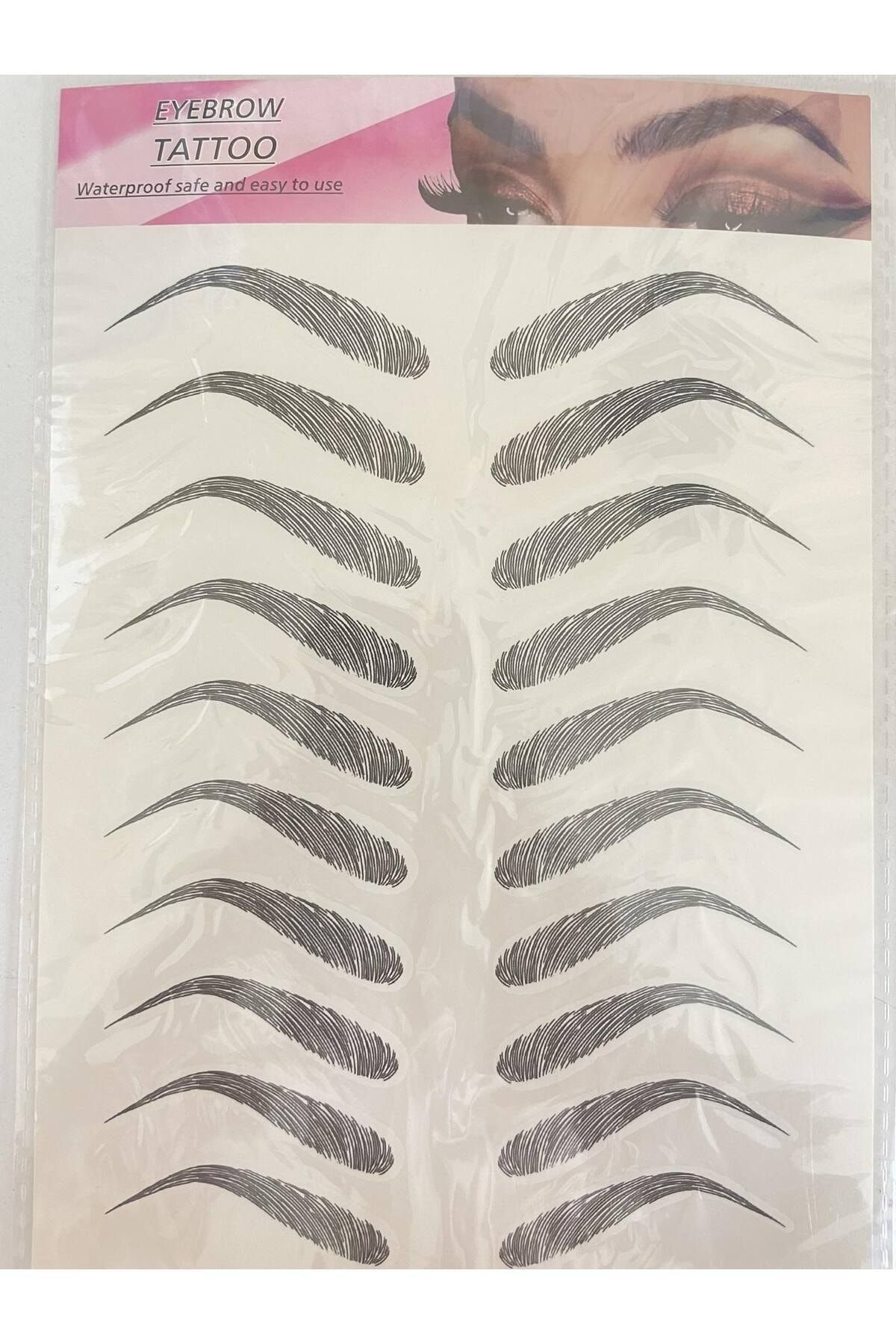 2K Kaş Dövmesi Sticker Kalıcı Suya Dayanıklı Doğal Kaş Kalemi Dövme