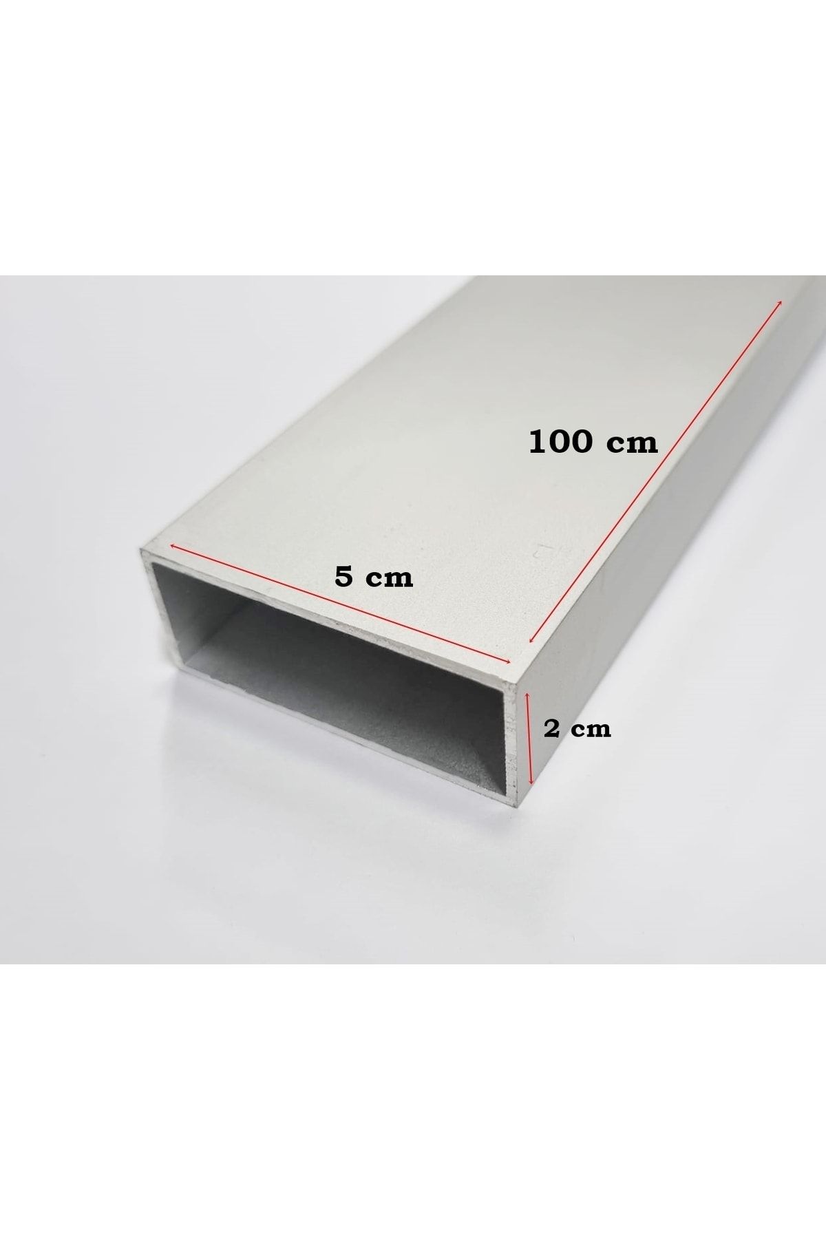 Şahin Alüminyum Kutu Profil Alüminyum Dikdörtgen Profil 1,2 mm Kalınlık ( 2 cm X 5 cm x 100 cm )