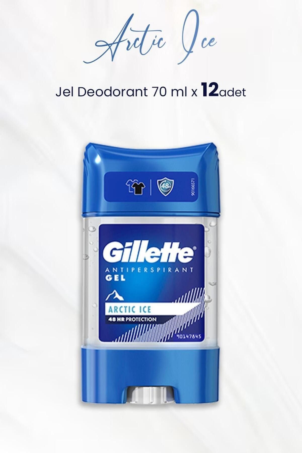 Gillette Antiperspirant Gel Arctic Ice 70 ml x 12 Adet
