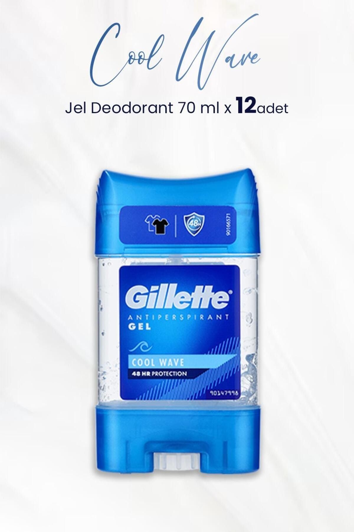 Gillette Antiperspirant Gel Cool Wave 70 ml x 12 Adet