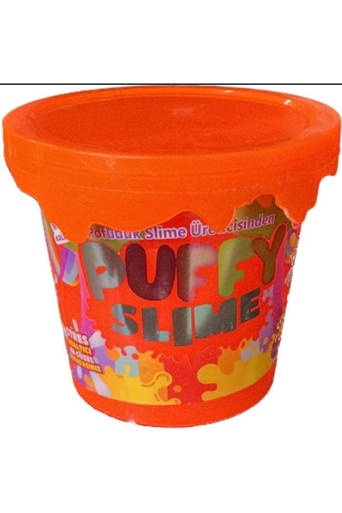ümit toys Puffy Turuncu Slime Yeni Trend Slime - 1 Adet Hazır Slime 4 Farklı Renkler 120 gr Slaym Pop Tube