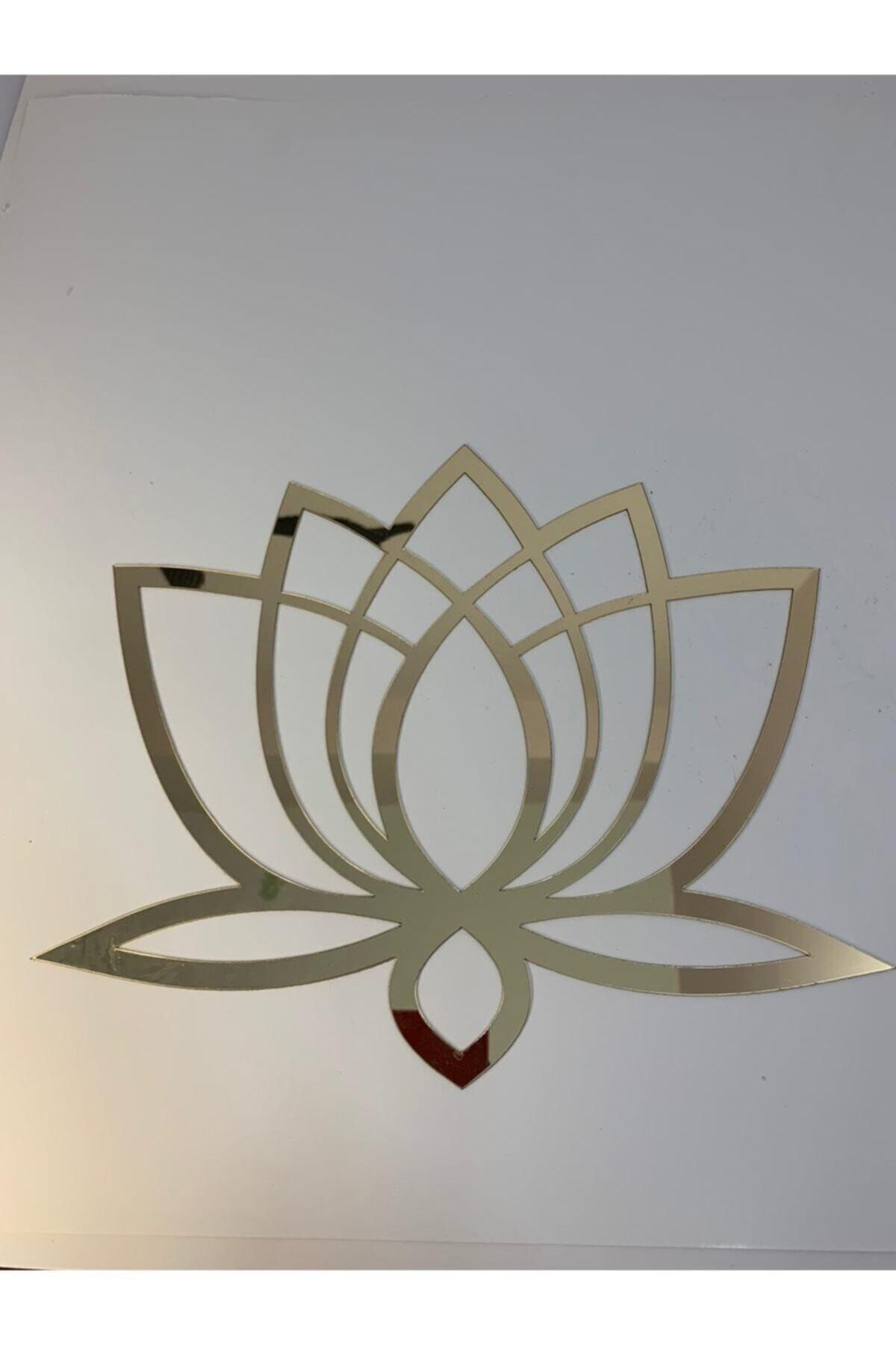 YENİ HEDİYELİK DÜNYAM Lotus Çiçeği 1 Mm Pleksi Kesim Duvar Dekor Sticker