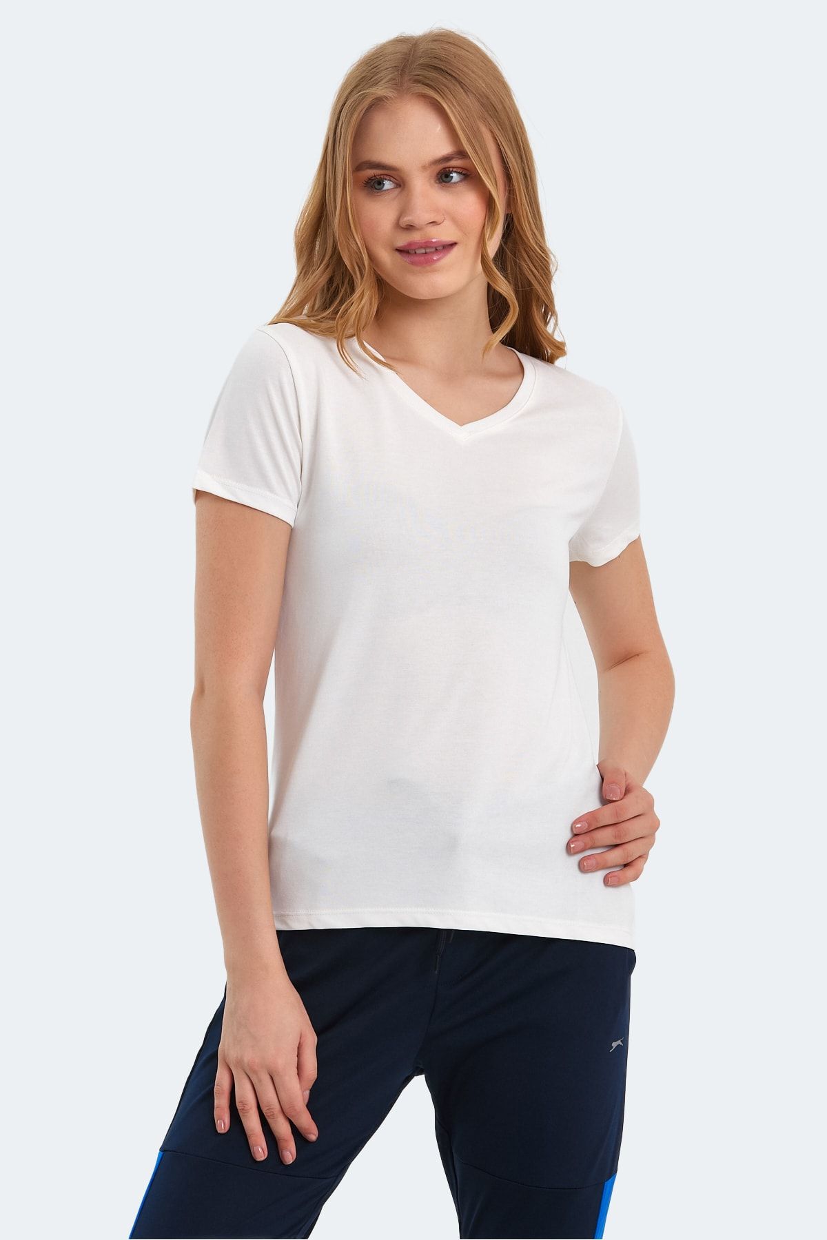 Slazenger PERICAS Kadın T-Shirt Ekru