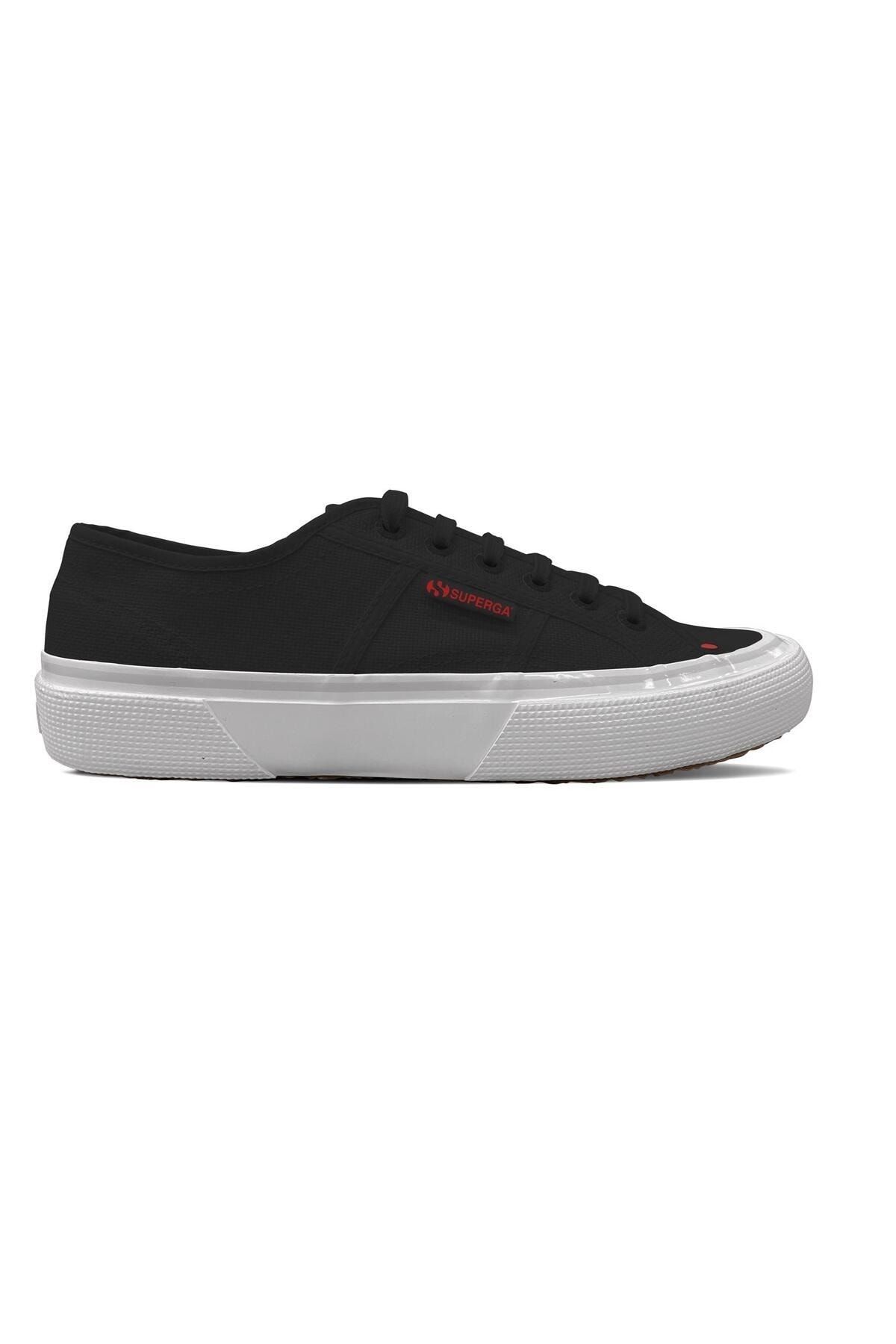 Superga 2490 Bold Unisex Siyah - Kırmızı Bileksiz Sneaker