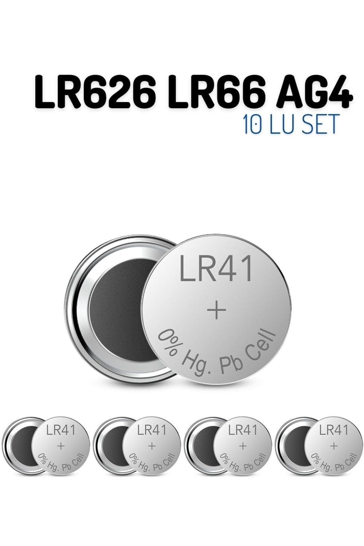 Transformacion LR626 LR66 AG4 1.55V 10 Adet Alkaline Pil 716934