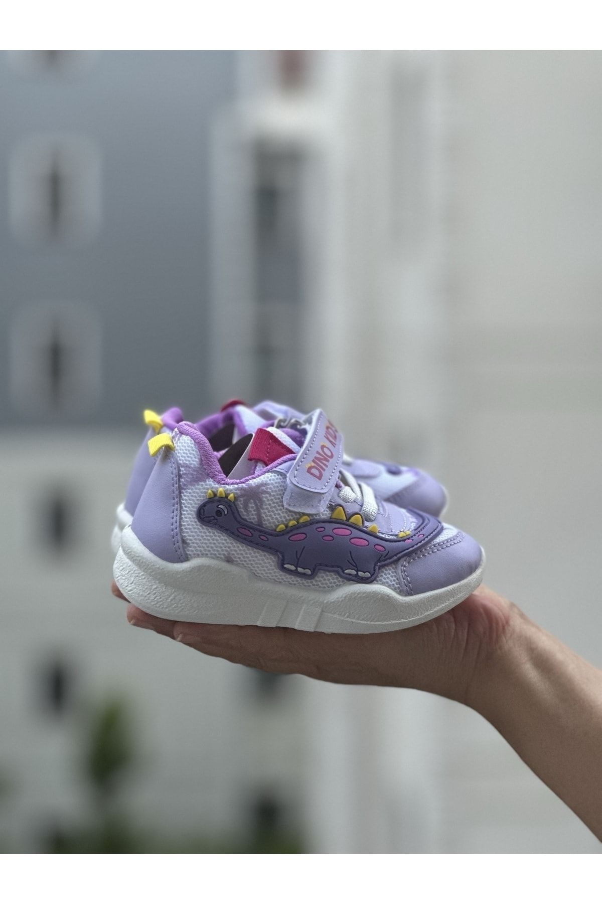 Bold Boutique Dinazor Desenli Çocuk Spor Ayakkabı Yürüyüş Ayakkabısı Şık Sneaker