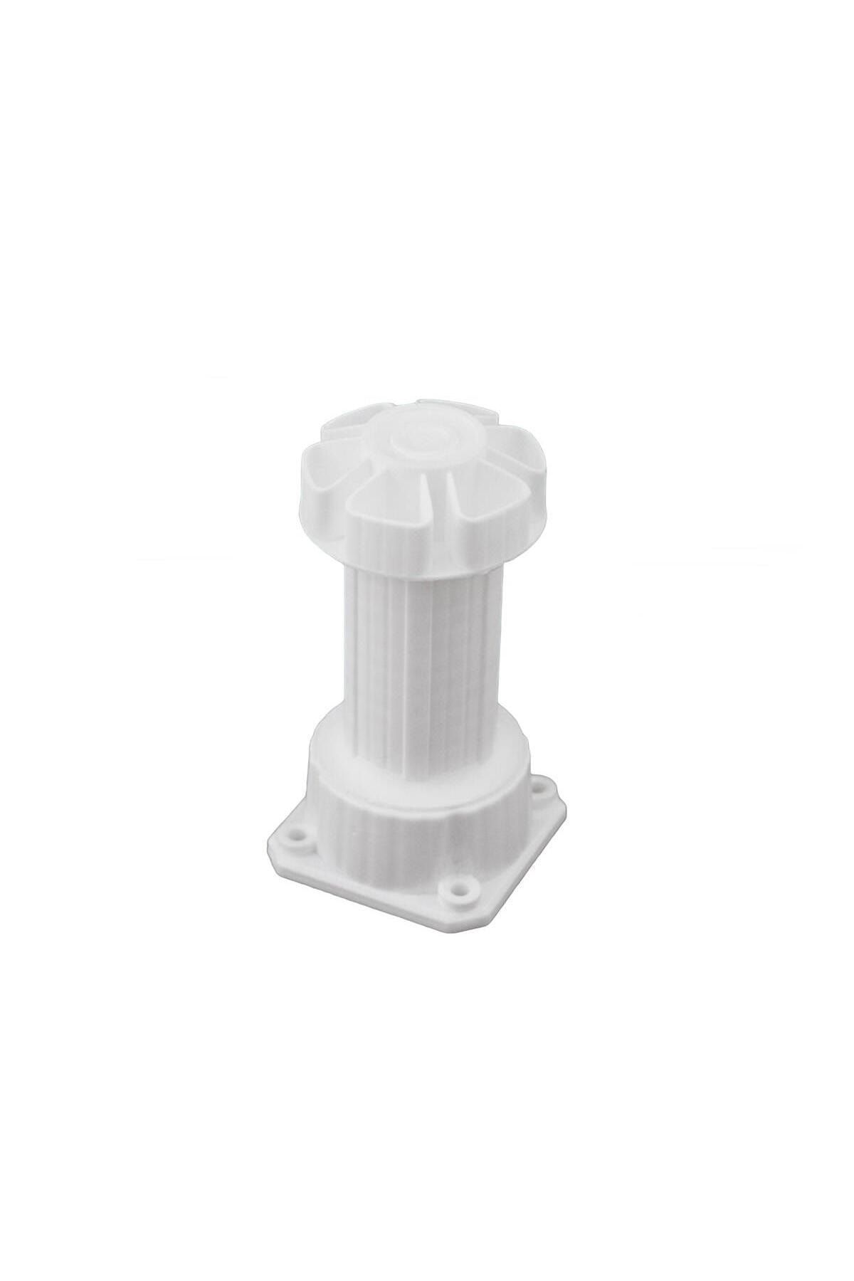 EYM 10 Adet Plastik Mobilya Mutfak Baza Ayağı 12-17 cm Ayarlı Beyaz