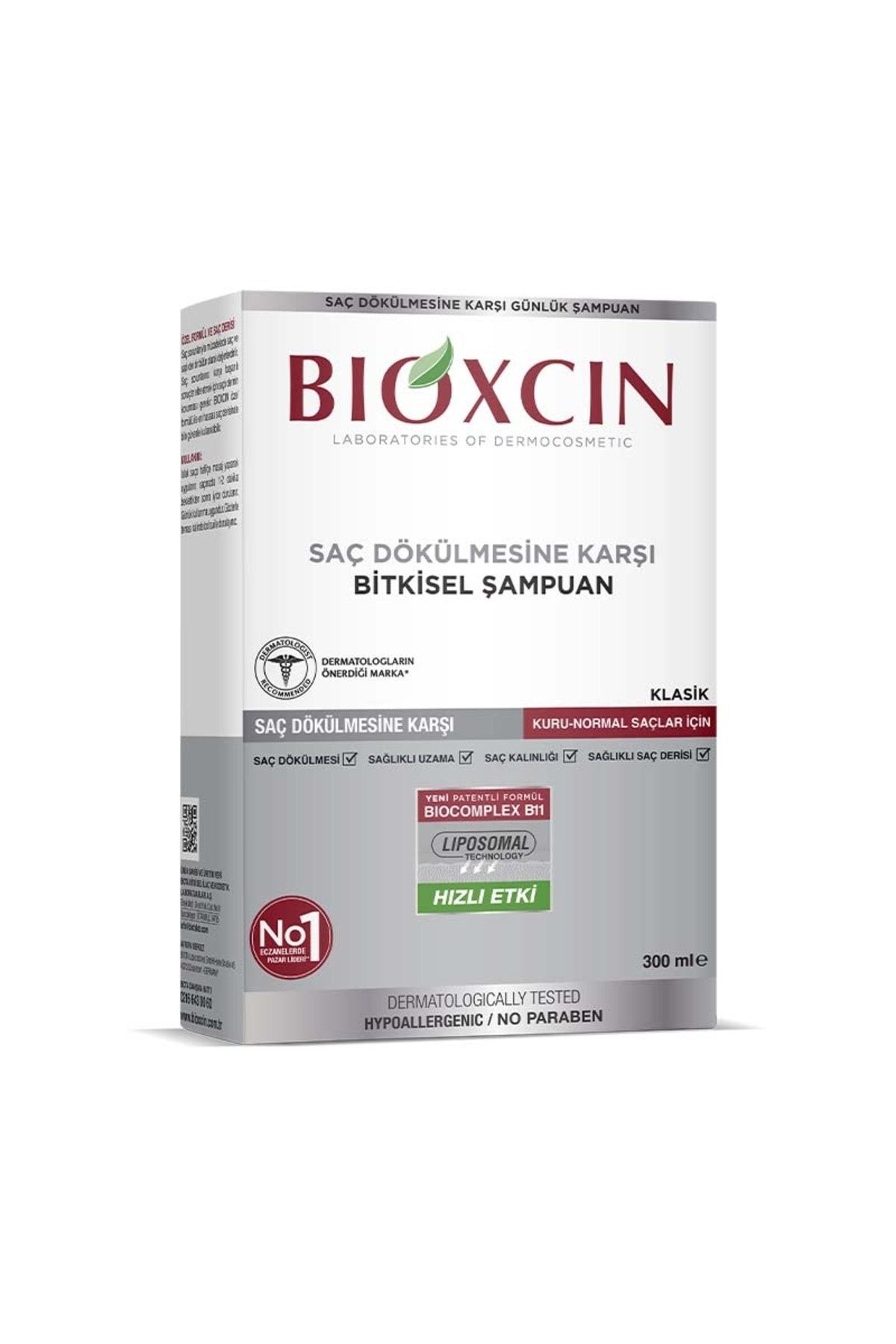 Bioxcin Saç Dökülmesine Karşı Bitkisel Klasik Şampuan Kuru ve Normal Saçlar 300 ml