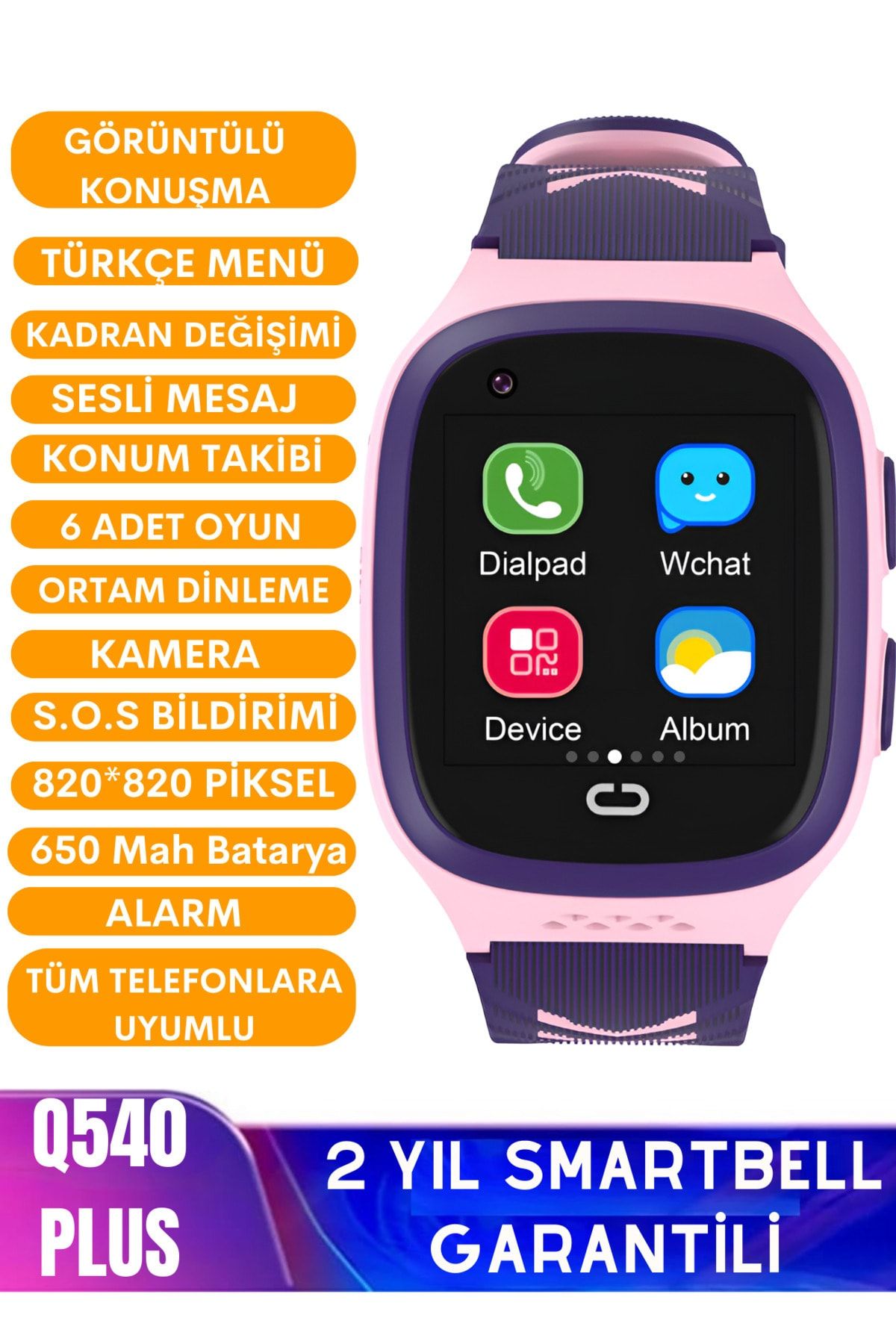 Smartbell Q540 Plus (GÖRÜNTÜLÜ KONUŞMA) Akıllı Çocuk Saati (YENİ VERSİYON) Q530