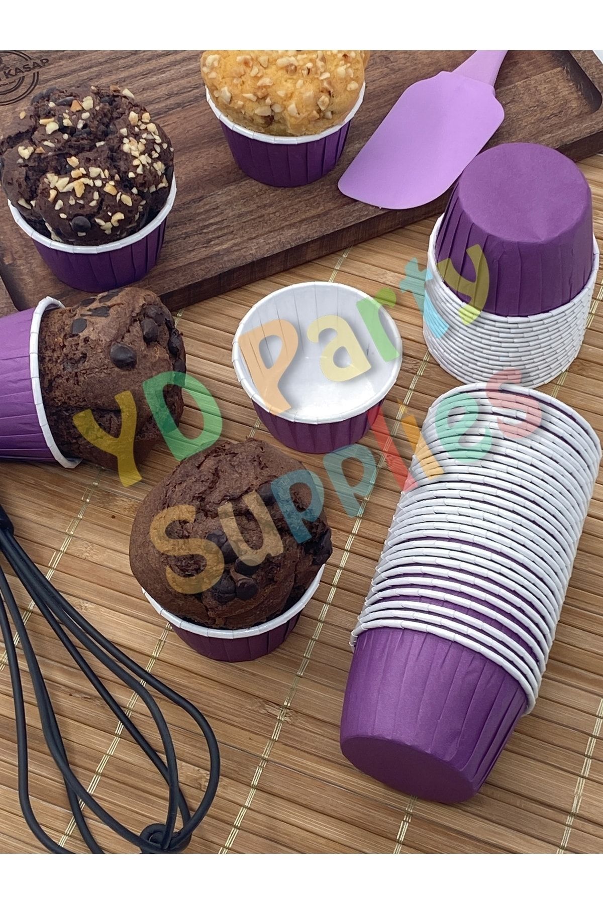 Yusuf Dirik YD Party Supplies Muffin Kek Kalıbı Pastel Renkler 25 Adet 50x39