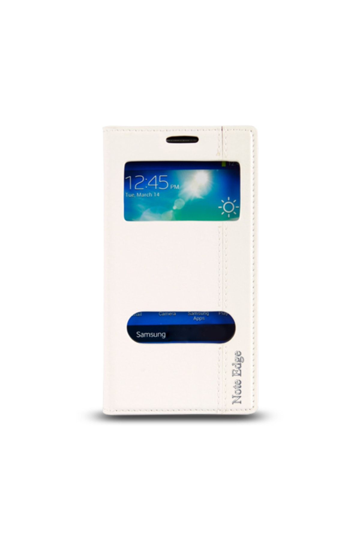 FitCase Galaxy Note EDGE (N915) Gizli Mıknatıslı Pencereli Magnum Kılıf Beyaz