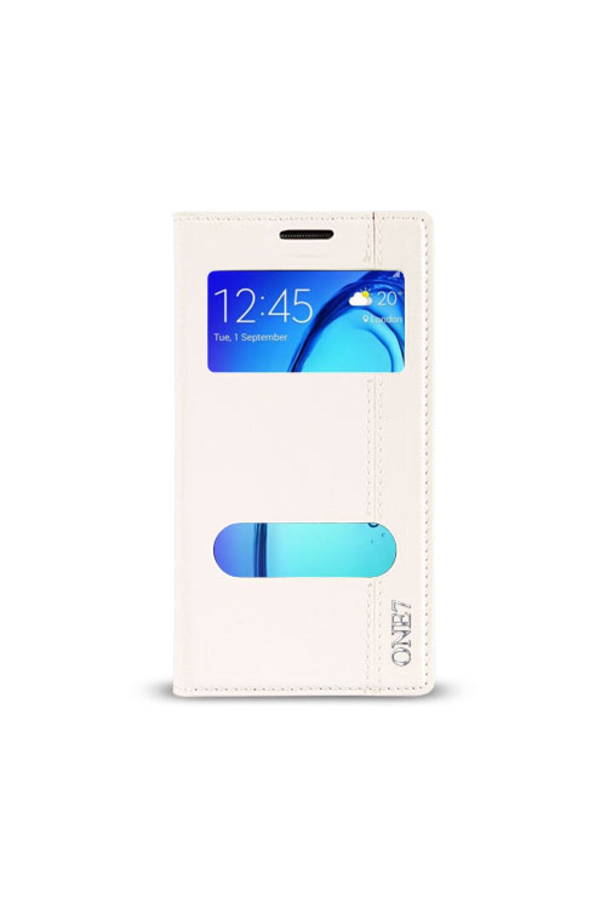 FitCase Galaxy On7 (G600) Gizli Mıknatıslı Pencereli Magnum Kılıf Beyaz