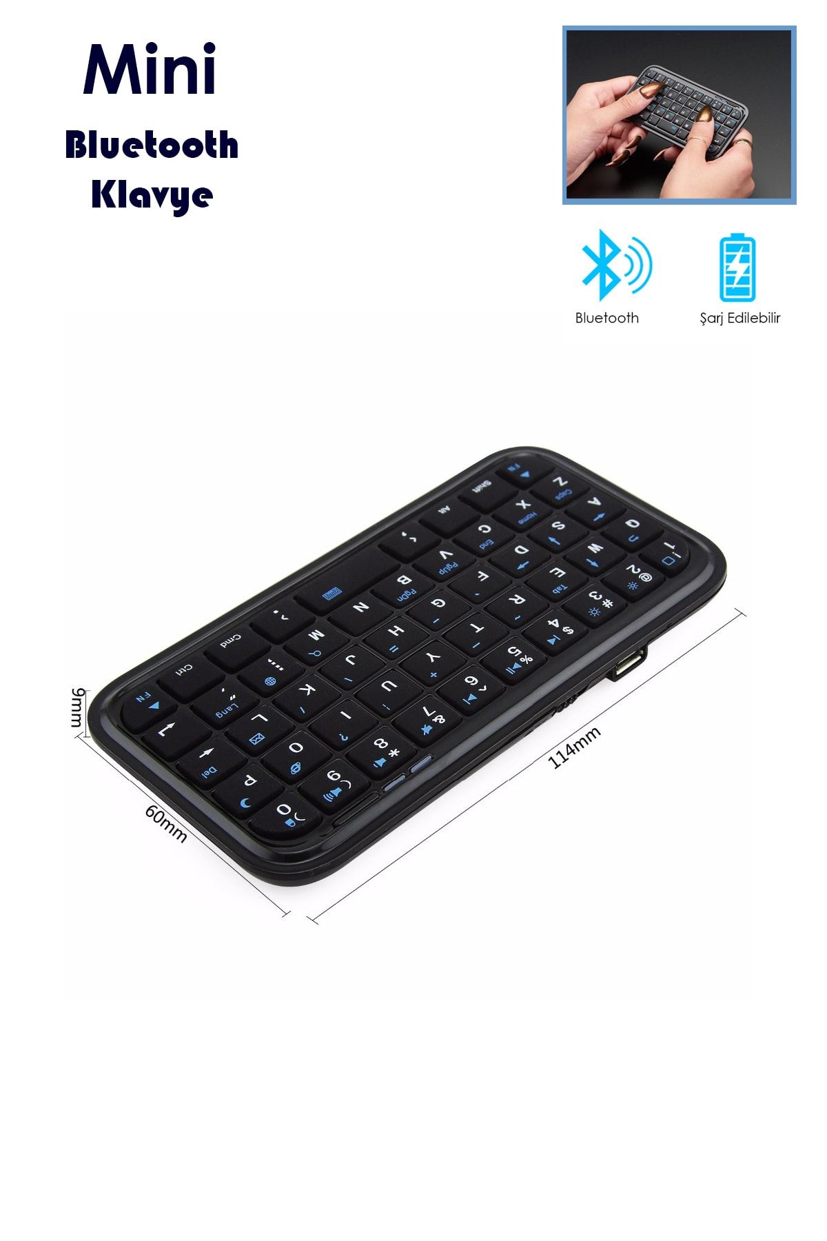 TECHNOMEN Mini Bluetooth Klavye
