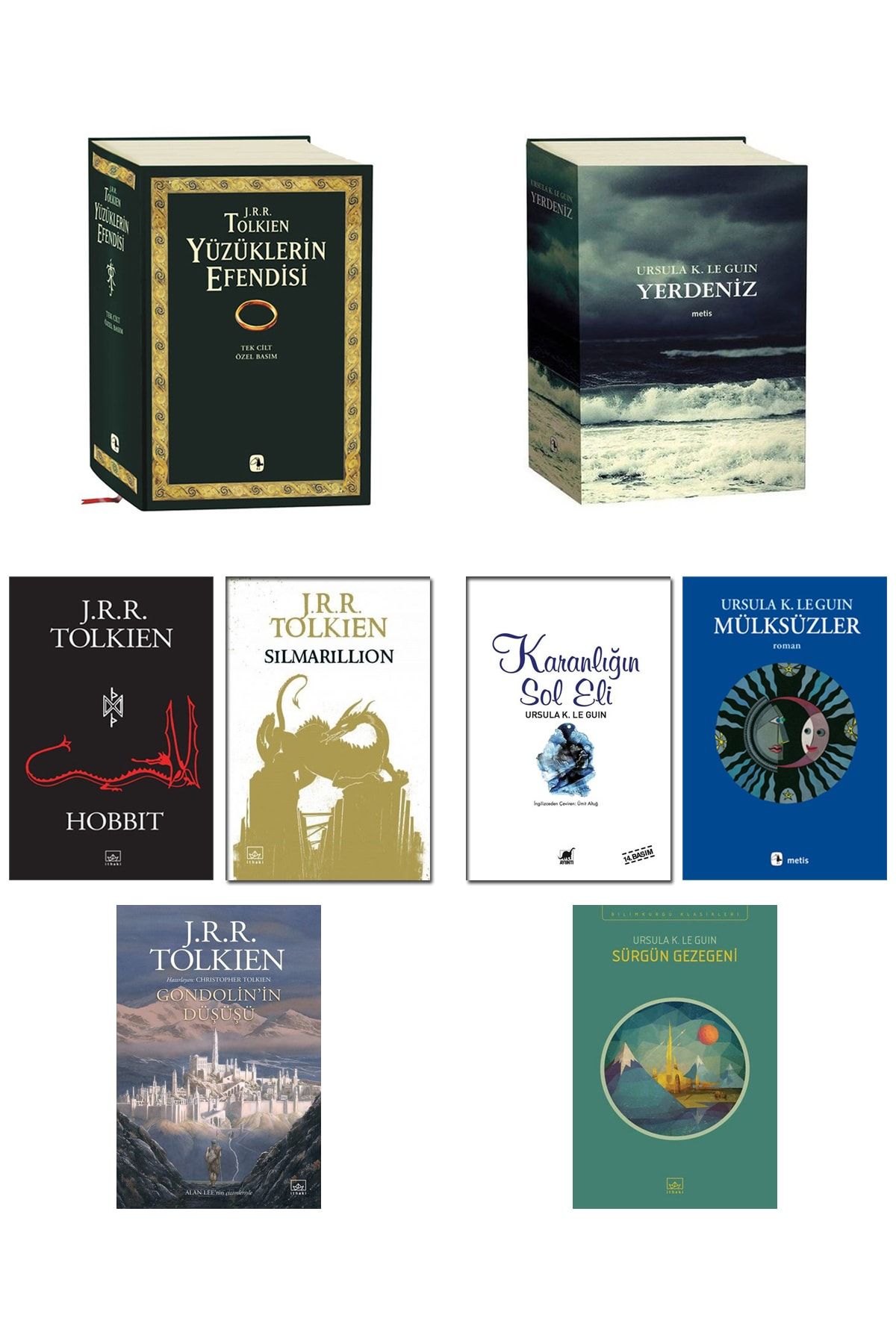 İthaki Yayınları Yerdeniz Tek Cilt Mülksüzler Ursula K. Le Guin Yüzüklerin Efendisi Tek Cilt Hobbit J.R.R. Tolkien