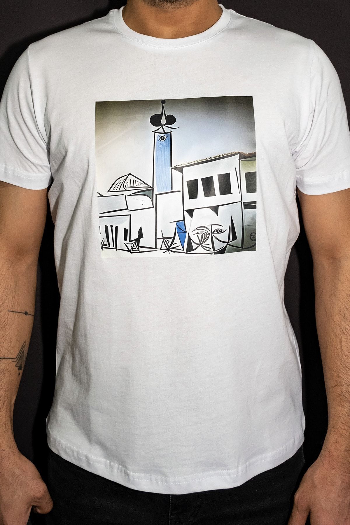 Maki Hatay Habib-i Neccar Camii Baskılı T-shirt (BEZ ÇANTA VE TOHUMLU KALEM HEDİYELİ)