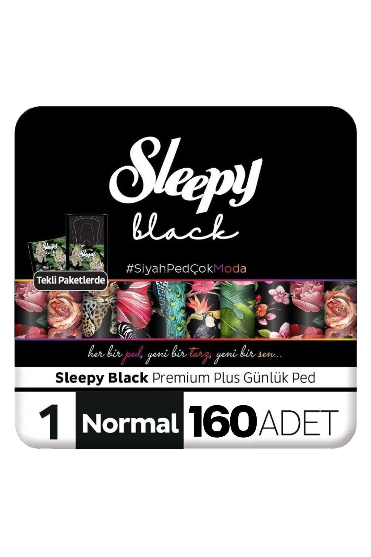 Sleepy Black Premium Plus Günlük Ped Normal 160 Adet